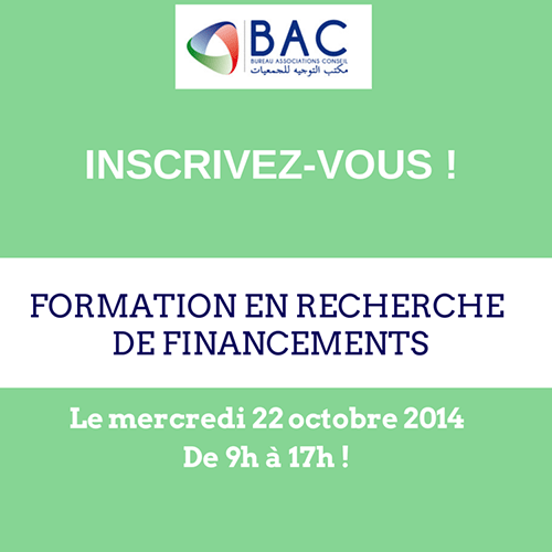Le BAC propose une formation en recherche de financement à Tunis