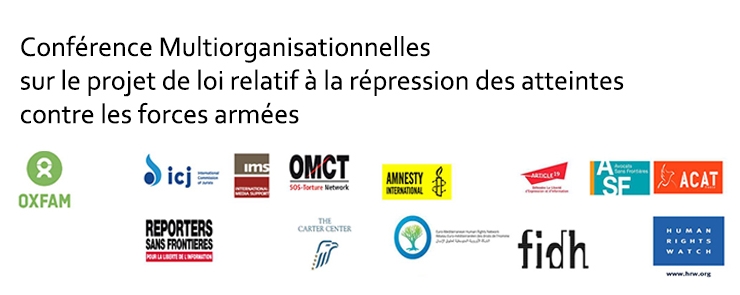 Conférence concernant le projet de loi relatif à la répression des atteintes contre les forces armées
