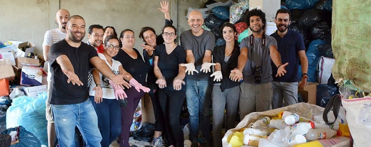 Trash party at Tunisie Recyclage